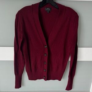 J. Crew 100% Cashmere Deep Red Sweater